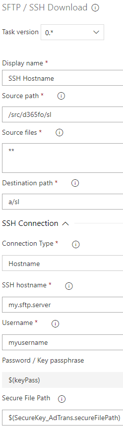 SFTP Download with hostname option